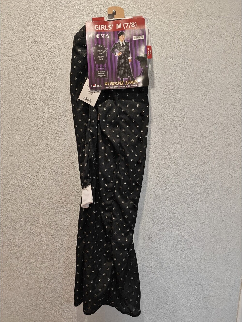 Girls' Wednesday Addams Costume Dress Size M (7/8)